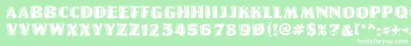 fuente Linolettercutragged ffy – Fuentes Blancas Sobre Fondo Verde