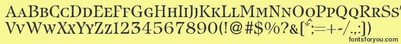 IcebergsmcRegularDb Font – Black Fonts on Yellow Background