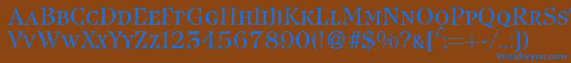 IcebergsmcRegularDb Font – Blue Fonts on Brown Background