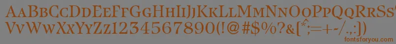 IcebergsmcRegularDb Font – Brown Fonts on Gray Background