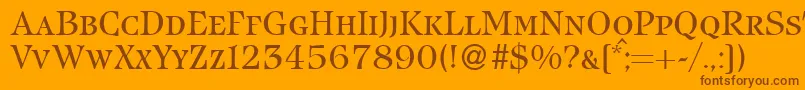 IcebergsmcRegularDb Font – Brown Fonts on Orange Background