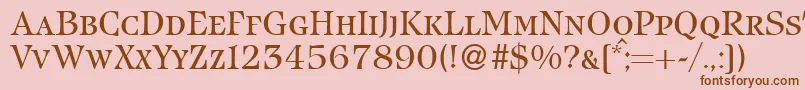 IcebergsmcRegularDb Font – Brown Fonts on Pink Background