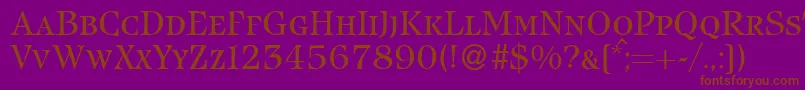 IcebergsmcRegularDb Font – Brown Fonts on Purple Background