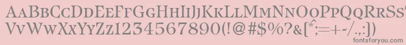 IcebergsmcRegularDb Font – Gray Fonts on Pink Background