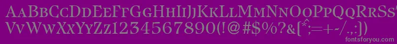 IcebergsmcRegularDb Font – Gray Fonts on Purple Background
