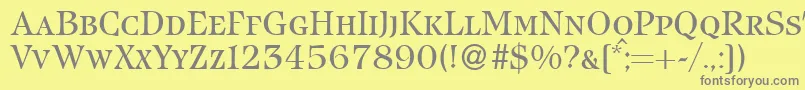 IcebergsmcRegularDb Font – Gray Fonts on Yellow Background