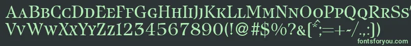 フォントIcebergsmcRegularDb – 黒い背景に緑の文字