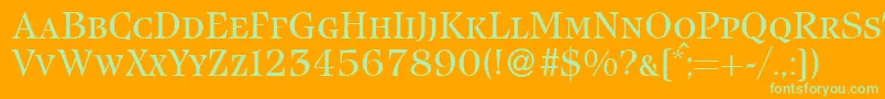 IcebergsmcRegularDb Font – Green Fonts on Orange Background
