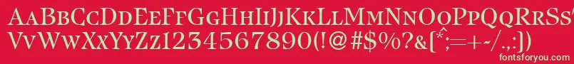 IcebergsmcRegularDb Font – Green Fonts on Red Background