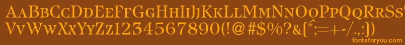 IcebergsmcRegularDb Font – Orange Fonts on Brown Background