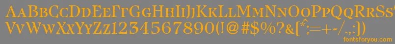 IcebergsmcRegularDb Font – Orange Fonts on Gray Background
