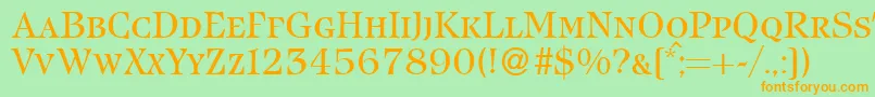IcebergsmcRegularDb Font – Orange Fonts on Green Background