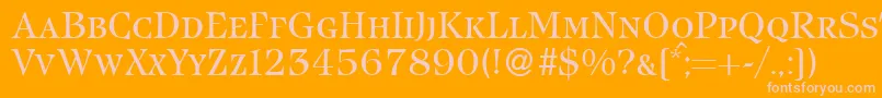 IcebergsmcRegularDb Font – Pink Fonts on Orange Background