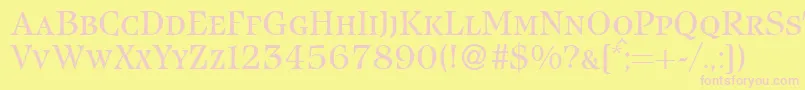 IcebergsmcRegularDb Font – Pink Fonts on Yellow Background
