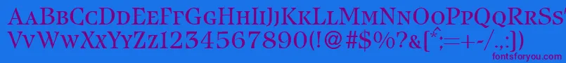 IcebergsmcRegularDb Font – Purple Fonts on Blue Background
