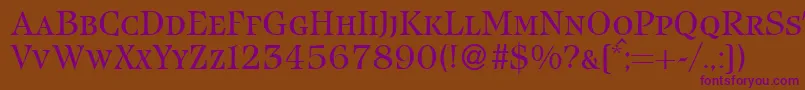 IcebergsmcRegularDb Font – Purple Fonts on Brown Background