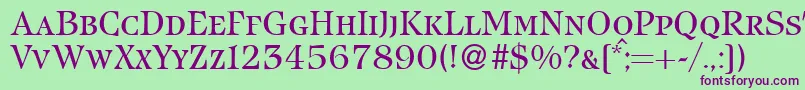 IcebergsmcRegularDb Font – Purple Fonts on Green Background