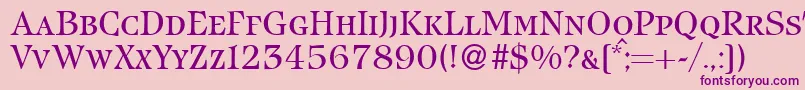 IcebergsmcRegularDb Font – Purple Fonts on Pink Background