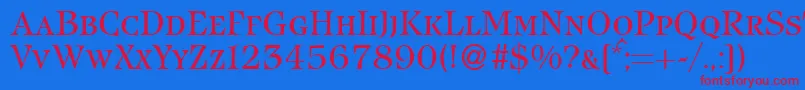 IcebergsmcRegularDb Font – Red Fonts on Blue Background
