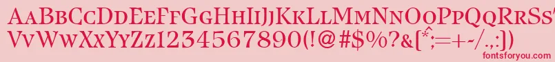 IcebergsmcRegularDb Font – Red Fonts on Pink Background