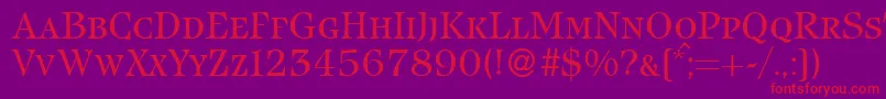 IcebergsmcRegularDb Font – Red Fonts on Purple Background