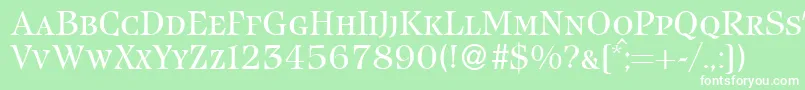 IcebergsmcRegularDb Font – White Fonts on Green Background