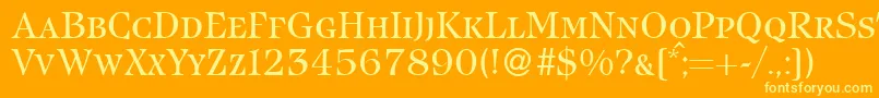 IcebergsmcRegularDb Font – Yellow Fonts on Orange Background
