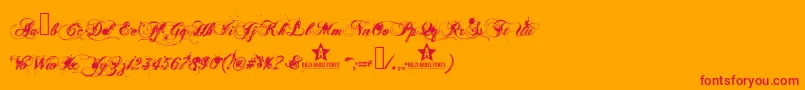 Aenima Font – Red Fonts on Orange Background