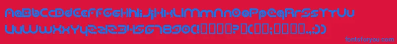 PlanetaryOrbiter Font – Blue Fonts on Red Background