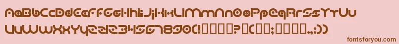 PlanetaryOrbiter Font – Brown Fonts on Pink Background