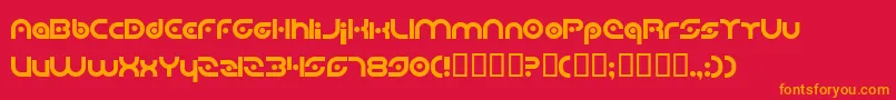 PlanetaryOrbiter Font – Orange Fonts on Red Background