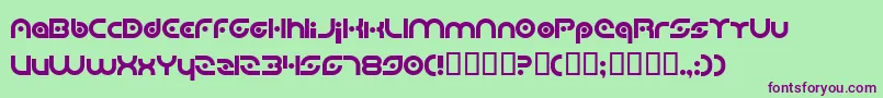 PlanetaryOrbiter Font – Purple Fonts on Green Background