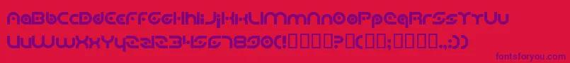 PlanetaryOrbiter Font – Purple Fonts on Red Background