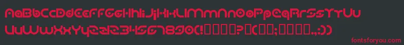 PlanetaryOrbiter Font – Red Fonts on Black Background