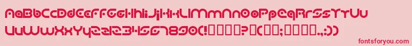 PlanetaryOrbiter Font – Red Fonts on Pink Background