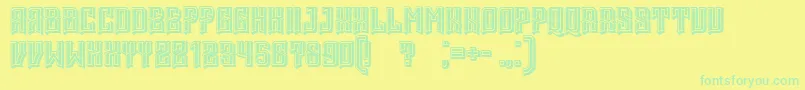 Mina Font – Green Fonts on Yellow Background