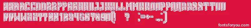 Mina Font – White Fonts on Red Background