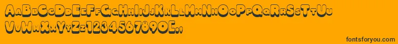 Hotdog Font – Black Fonts on Orange Background