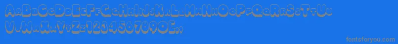 Hotdog Font – Gray Fonts on Blue Background