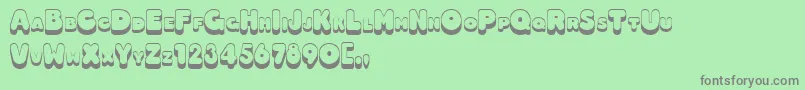 Hotdog Font – Gray Fonts on Green Background