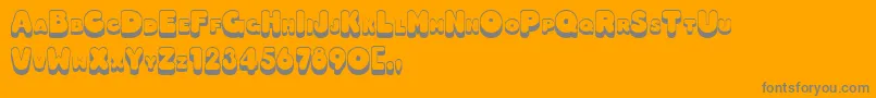 Hotdog-Schriftart – Graue Schriften auf orangefarbenem Hintergrund