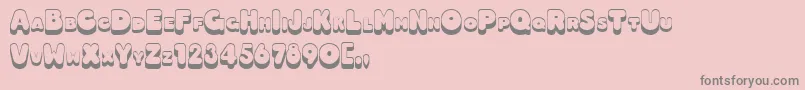 Hotdog Font – Gray Fonts on Pink Background