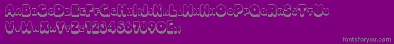 Hotdog Font – Gray Fonts on Purple Background