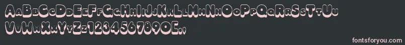 Hotdog Font – Pink Fonts on Black Background