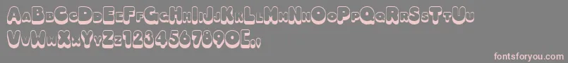 Hotdog Font – Pink Fonts on Gray Background