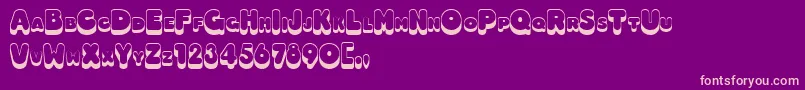 Hotdog Font – Pink Fonts on Purple Background