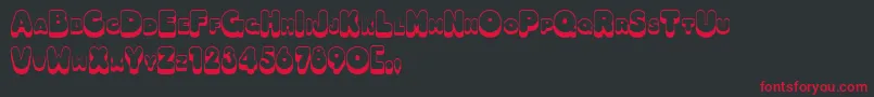 Hotdog Font – Red Fonts on Black Background