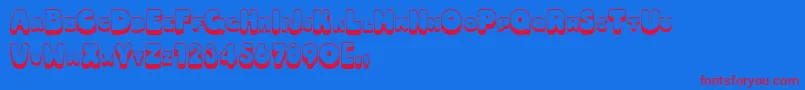 Hotdog Font – Red Fonts on Blue Background