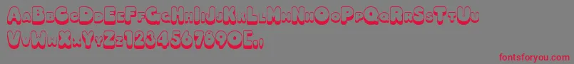 Hotdog-Schriftart – Rote Schriften auf grauem Hintergrund