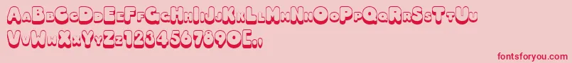 Hotdog Font – Red Fonts on Pink Background